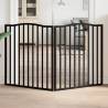 Foldable Dog Gate - 2 Panels Black, Poplar Wood, 160 cm