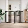 Foldable Dog Gate - 2 Panels Black, Poplar Wood, 160 cm