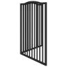 Foldable Dog Gate - 2 Panels Black, Poplar Wood, 160 cm