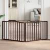  Dog Gate Foldable 2 Panels Brown Oak 160 cm Poplar Wood Colour brown oak Size 80 x 60 x 2 cm Quantity in Package 2 