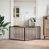 Foldable Dog Gate 2 Panels Brown Oak - 160 cm Poplar Wood