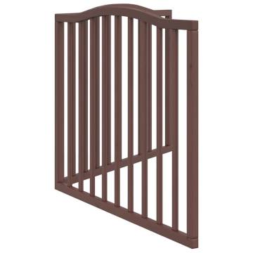 Foldable Dog Gate 2 Panels Brown Oak - 160 cm Poplar Wood