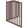 Foldable Dog Gate 2 Panels Brown Oak - 160 cm Poplar Wood