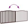 Foldable Dog Gate 2 Panels Brown Oak - 160 cm Poplar Wood