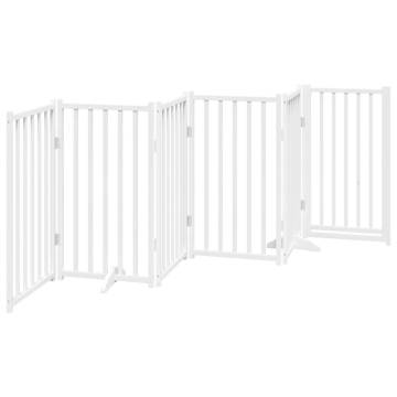 Foldable Dog Gate with Door - 300 cm Solid Wood Fir - HipoMarket