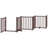 Dog Gate with Door - Foldable 6 Panels, Brown Oak - 300 cm