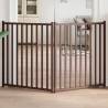  Dog Gate Foldable 2 Panels Brown Oak 160 cm Solid Wood Fir Colour brown oak Size 80 x 90 x 2 cm Quantity in Package 2 