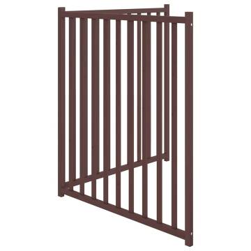 Foldable Dog Gate - 2 Panels Brown Oak | Durable Solid Wood