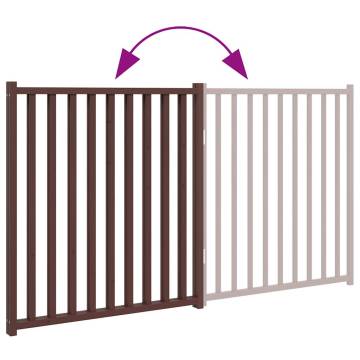 Foldable Dog Gate - 2 Panels Brown Oak | Durable Solid Wood