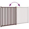 Foldable Dog Gate - 2 Panels Brown Oak | Durable Solid Wood