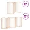 Foldable Dog Gate with Door - 9 Panels, 450 cm - Durable Poplar Wood