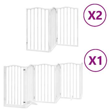 Foldable 12-Panel Dog Gate with Door - Safe & Convenient