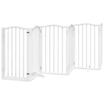 Foldable 12-Panel Dog Gate with Door - Safe & Convenient