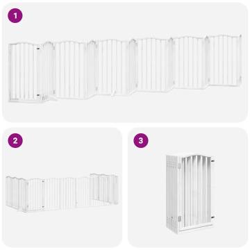 Foldable 12-Panel Dog Gate with Door - Safe & Convenient