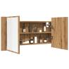 LED Mirror Cabinet Artisan Oak 90x12x45 cm - Durable & Stylish