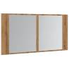 LED Mirror Cabinet Artisan Oak 90x12x45 cm - Durable & Stylish