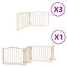 Foldable Dog Gate with Door - 10 Panels - 800 cm Poplar Wood