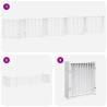 Foldable Dog Gate with Door - 10 Panels White | Hipomarket UK