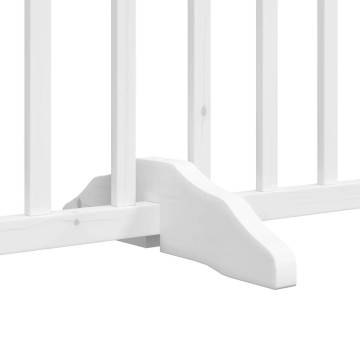 Foldable Dog Gate with Door - 10 Panels White | Hipomarket UK