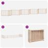 Dog Gate with Door - Foldable 10 Panels Poplar Wood | Hipo Market