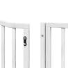 Dog Gate with Door - Foldable 12 Panels White 960 cm