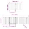 Dog Gate with Door - Foldable 12 Panels White 960 cm