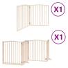 Foldable Dog Gate with Door - 480 cm Poplar Wood | HipoMarket