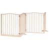 Foldable Dog Gate with Door - 480 cm Poplar Wood | HipoMarket