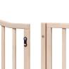 Foldable Dog Gate with Door - 480 cm Poplar Wood | HipoMarket