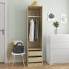 Wardrobe with Drawers Sonoma Oak 50x50x200 cm Engineered Wood Colour sonoma oak Size 50 x 50 x 200 cm Quantity in Package 1 Amount 2 drawers 