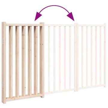 Dog Gate Foldable 3 Panels 150 cm Solid Wood Fir - Safe & Durable