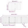 Dog Gate with Door - Foldable 12 Panels Black 960 cm Poplar Wood