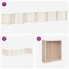 Foldable Dog Gate with Door - 12 Panels Poplar Wood | Hipomarket