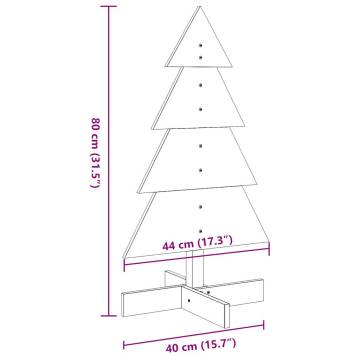 Wooden Christmas Tree for Decoration - White 80 cm | HipoMarket