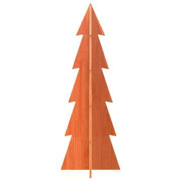 Rustic Wooden Christmas Tree - Wax Brown 112 cm | HipoMarket