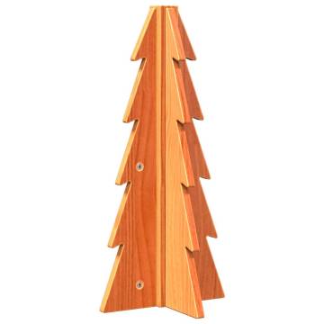 Wooden Christmas Tree Decoration - Wax Brown, 49 cm Solid Pine