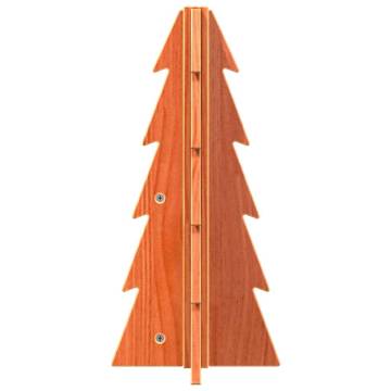 Wooden Christmas Tree Decoration - Wax Brown, 49 cm Solid Pine