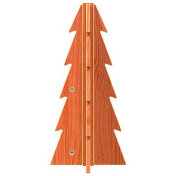 Wooden Christmas Tree Decoration - Wax Brown, 49 cm Solid Pine