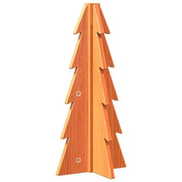 Wooden Christmas Tree Decoration - Wax Brown, 49 cm Solid Pine