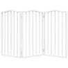 Foldable 3-Panel Dog Gate - White Poplar Wood | HipoMarket