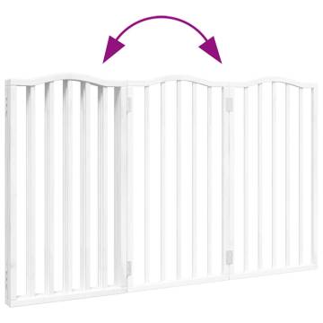 Foldable 3-Panel Dog Gate - White Poplar Wood | HipoMarket