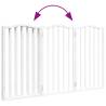 Foldable 3-Panel Dog Gate - White Poplar Wood | HipoMarket