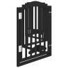 Dog Gate with Door - Foldable 6 Panels Black - 300 cm Poplar Wood