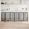  Dog Gate with Door Foldable 6 Panels Black 300 cm Poplar Wood Colour black Size 50 x 90 x 2 cm Quantity in Package 6 