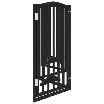 Dog Gate with Door - Foldable 6 Panels Black 300 cm | HipoMarket