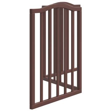 Foldable Dog Gate - 3 Panels Brown Oak | Durable Poplar Wood