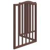 Foldable Dog Gate - 3 Panels Brown Oak | Durable Poplar Wood