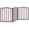 Foldable Dog Gate - 3 Panels Brown Oak | Durable Poplar Wood