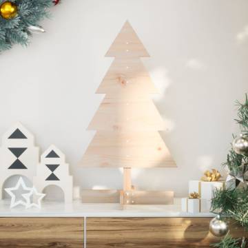 Wooden Christmas Tree - 80 cm Solid Pine Decor | HipoMarket