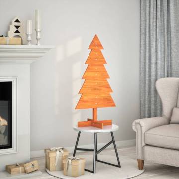 Wooden Christmas Tree Wax Brown 100 cm | Hipomarket UK